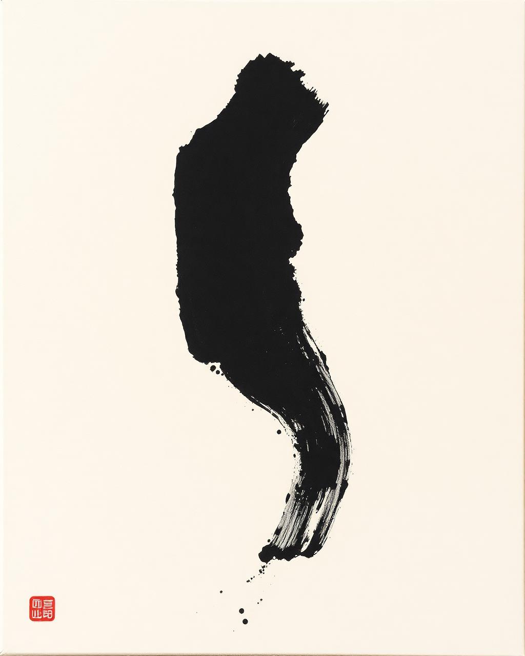 Abstract — Sumi Brushstroke